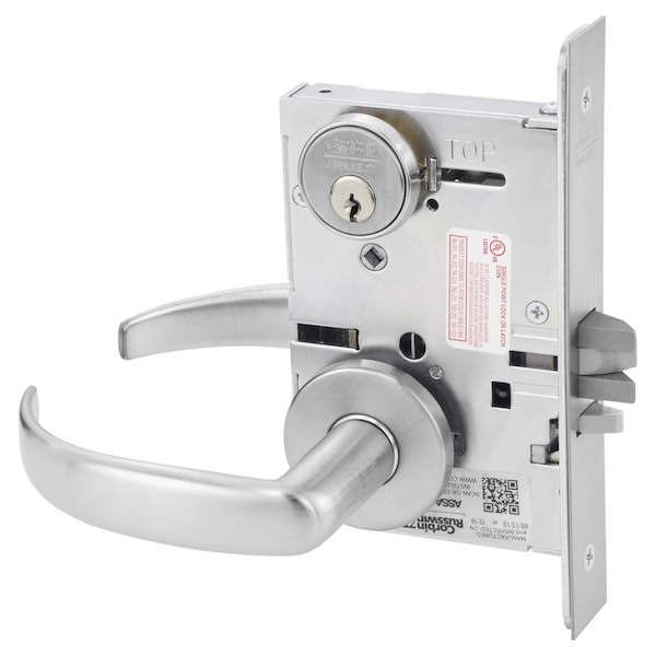 Corbin Russwin Institutional Privacy Mortise Lock, PS Lever, A Rose, Satin Chrome ML2069 PSA 626 - main